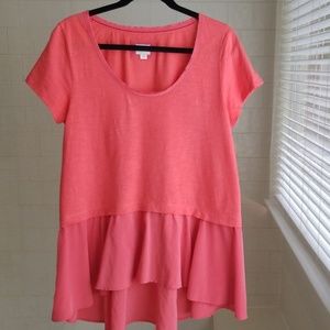 Anthropologie 9-H15 STCL double layer blouse